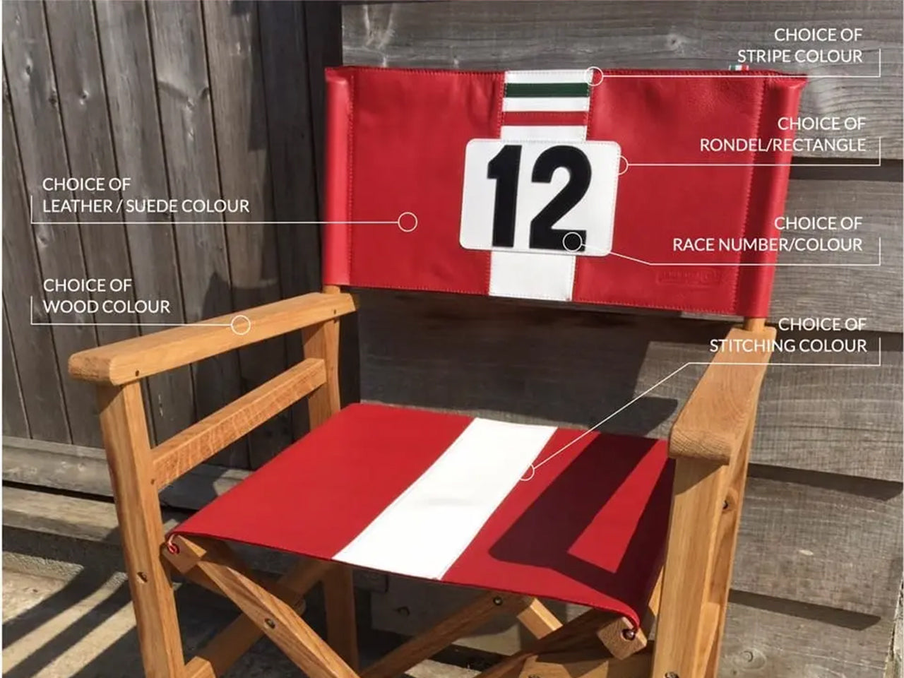 NEW to the Grid, The Directors Chair Racing Stripes we LOVE