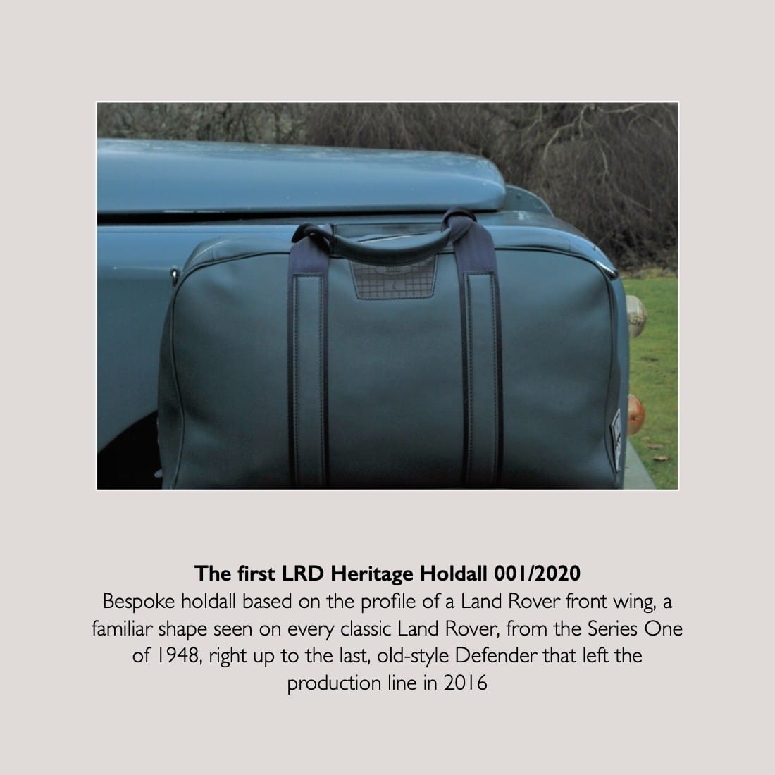 Bag with LR Defender