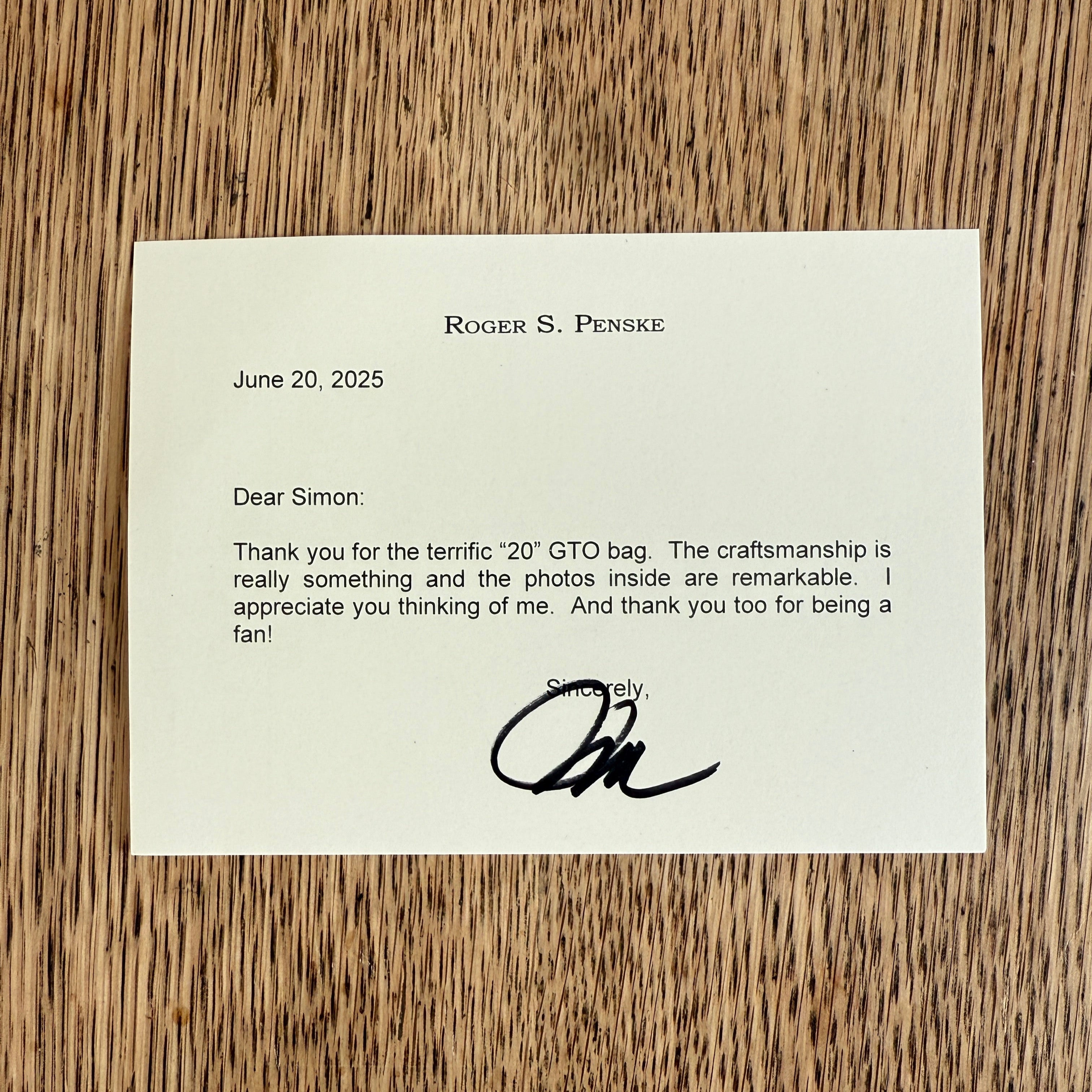 GTO Holdall - Roger Penske #20