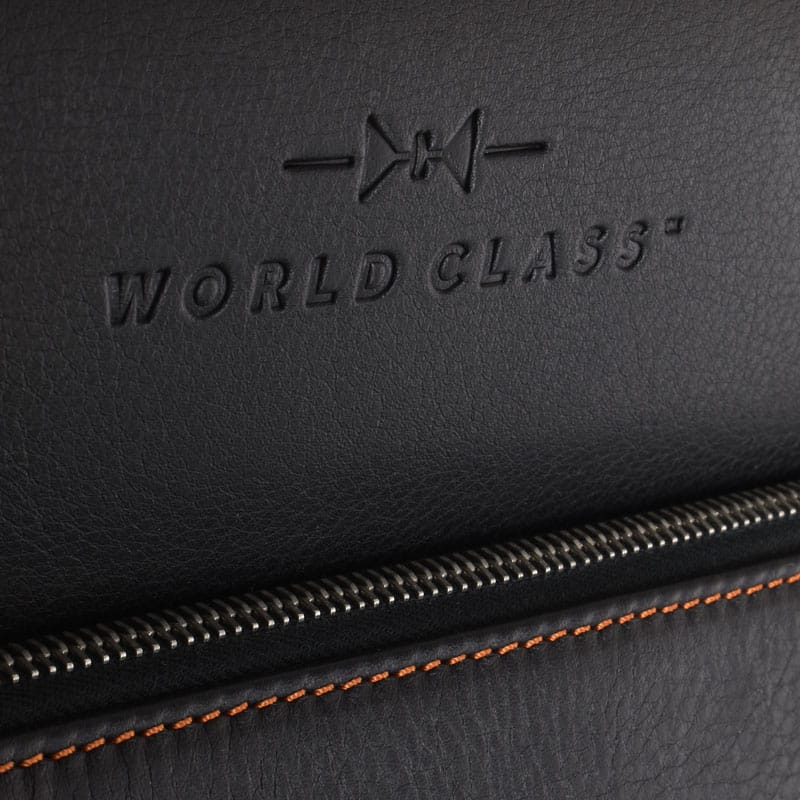 Luxury Leather Cabin Suitcase Black Italian Leather 3