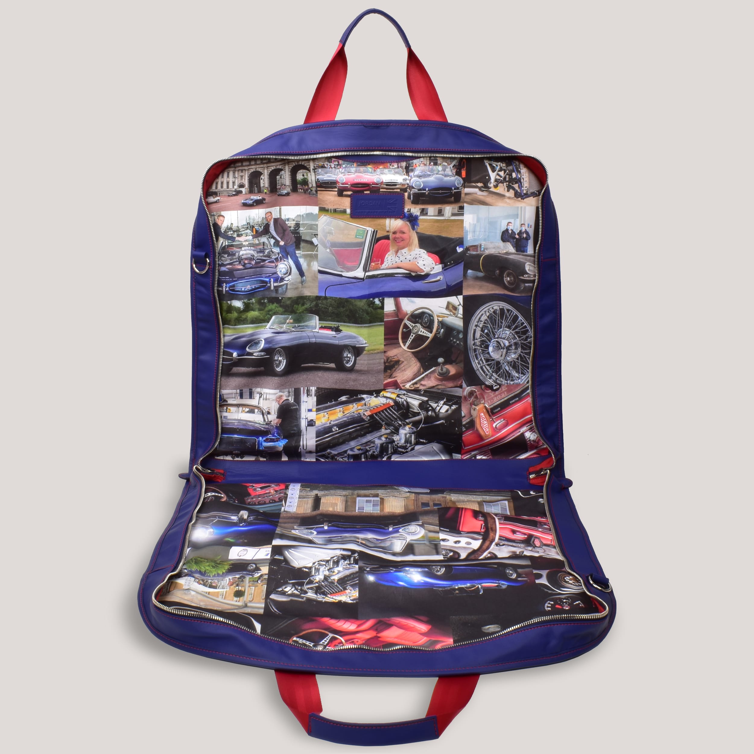 garment carrier jaguar blue inner