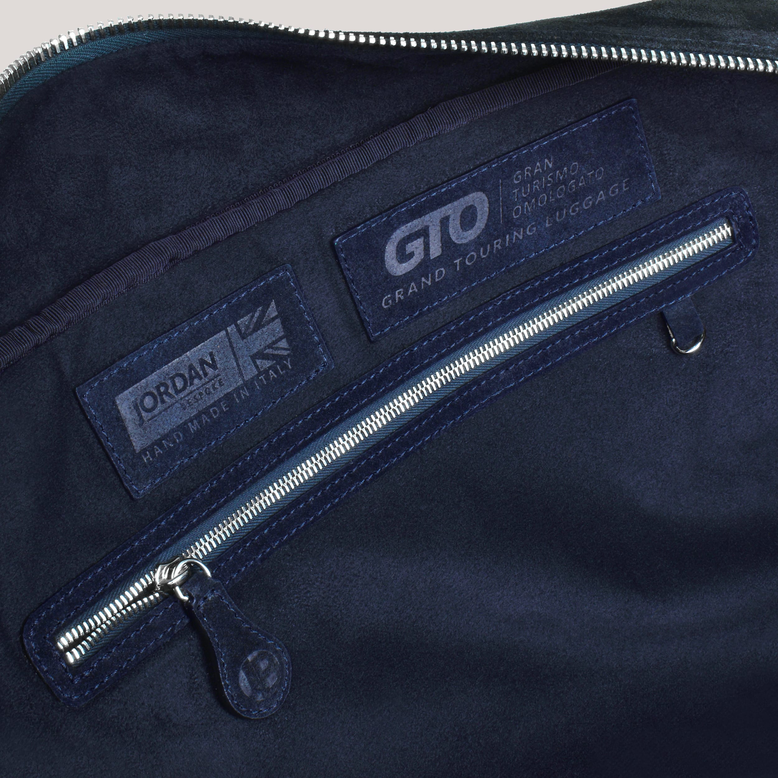 tuscan suede gto holdall blue inner