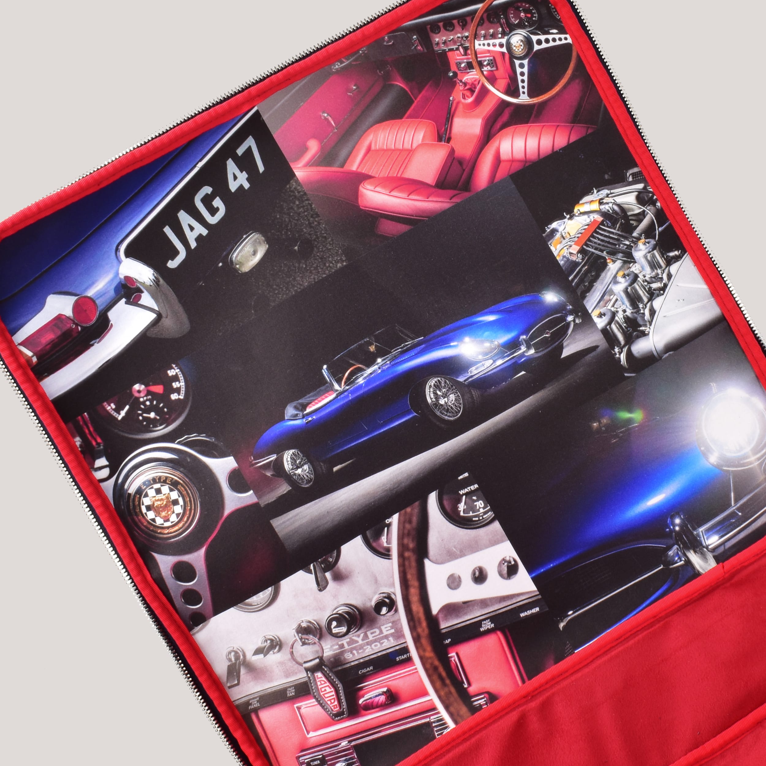 boot case jaguar blue lining