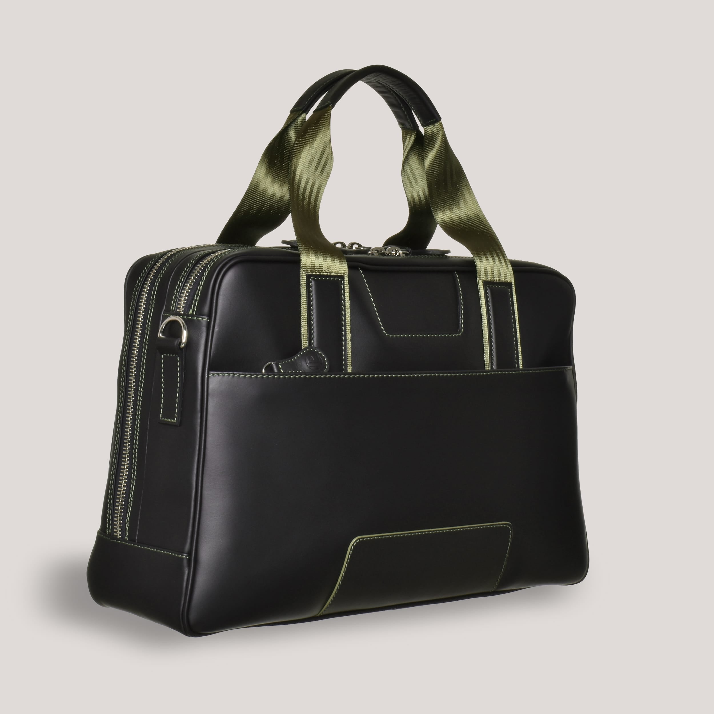 gto twin briefcase green angle