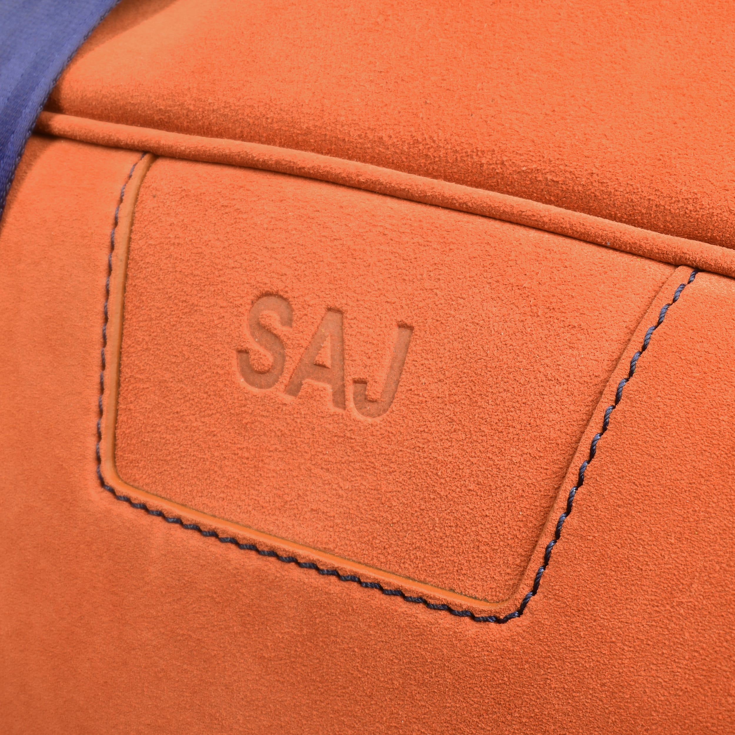 tuscan suede gto holdall orange initials